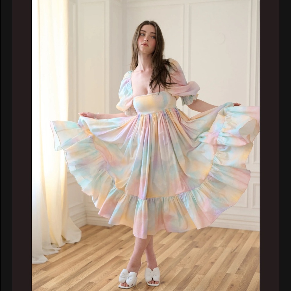 Selkie The Dopamine French Puff Dress S